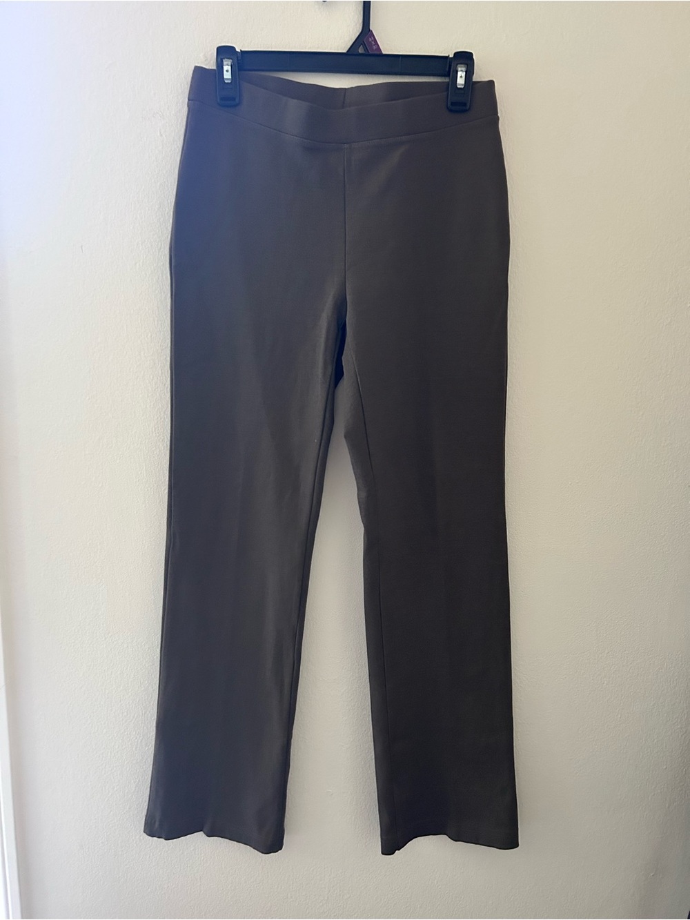 Eileen Fisher Knit Stretch Straight Leg Pants Minimalist Career Officewear XS
